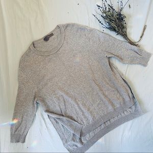 360 Cashmere Gray Sweater Size M White Star